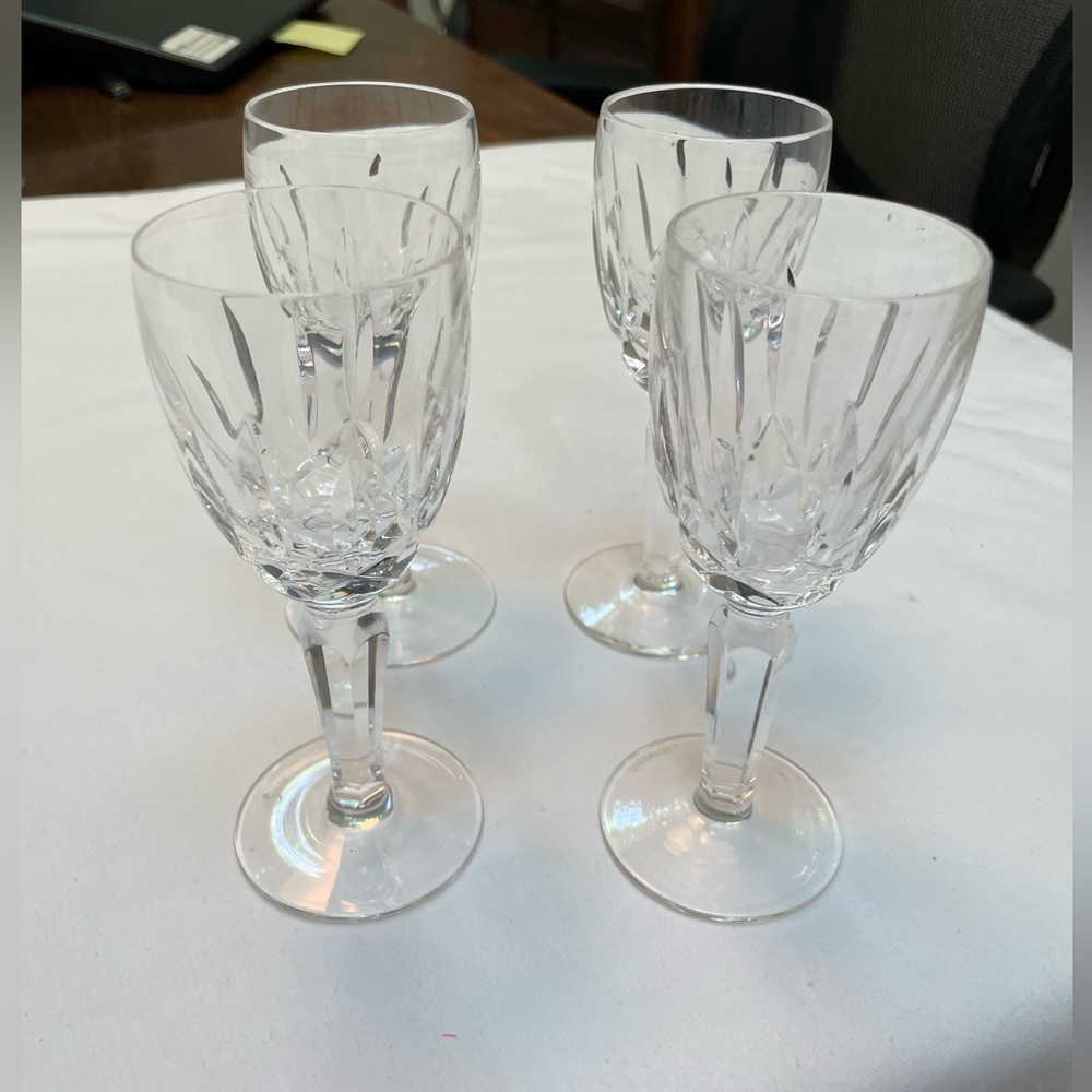 Four Waterford Kildare crystal sherry glasses